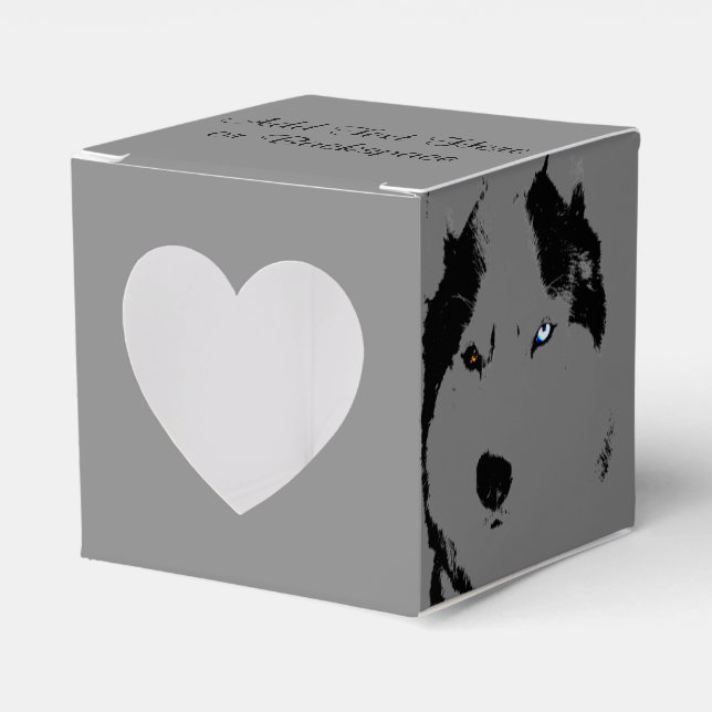 Caja de regalo Husky Personalizada Caja de regalo  (Anverso)