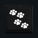 Caja De Regalo Impresiones animales de la pata<br><div class="desc">La pata imprime para los regalos animales de los amantes,  del dueño del gato y del perro y animales de la pata de la impresión,  la joyería y las camisetas para la familia y los amigos que aman gatos y perros.</div>