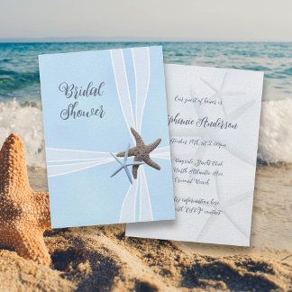 Caja de regalo Invitaciones a la ducha Starfish Sq