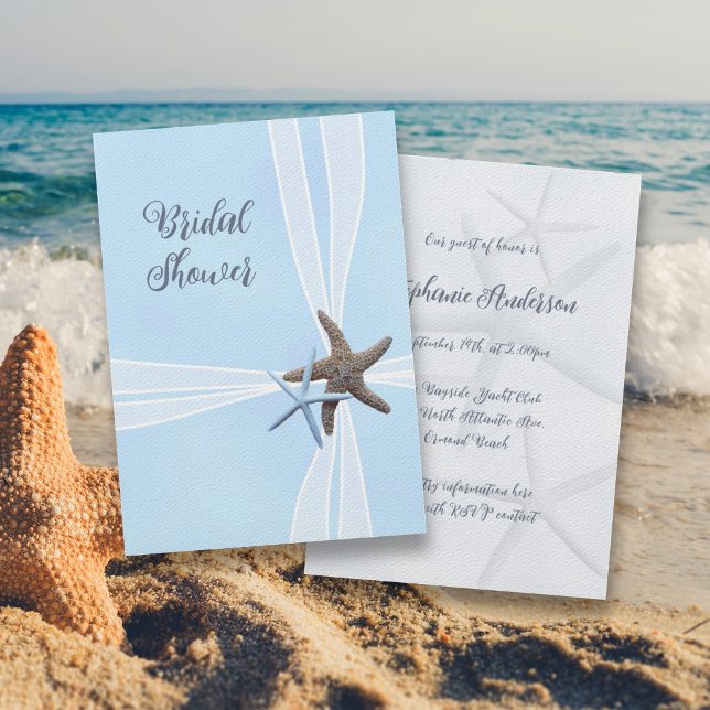 Caja de regalo Invitaciones a la ducha Starfish Sq (Subido por el creador)