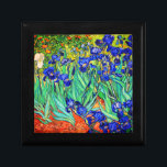 Caja De Regalo Irises de Vincent Van Gogh<br><div class="desc">Vincent Van Gogh Irises . Pintado en 1889, es uno de los cuadros que creó en el asilo de Saint Paul-de-Mausole en Saint-Rémy-de-Provence en Francia. Es una pintura al óleo. Esta bonita pintura al paisaje artístico representa un campo de flores de iris. Vincent Van Gogh era un artista famoso. Era...</div>