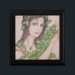 Caja De Regalo Ivy Bride Chica Retrato Lápiz de arte Ilustracion<br><div class="desc">Diseñado sobre la base de mi ilustracion a lápiz de un hermoso retrato chica en su hermoso vestido decorado con hojas de hiedra a su alrededor. Por favor,  revise mi tienda para ver si hay elementos coincidentes.</div>