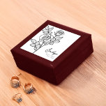 Caja De Regalo June Birth Month Rosa de Flores Minimalista<br><div class="desc">¡Celebra el cumpleaños de junio con esta elegante y personalizada caja de regalo donde aparece el rosa de la flor de nacimiento! Fabricado en madera lacada con un interior de fieltro suave, es perfecto para guardar joyas y keepsakes. Un regalo minimalista y atento que añade belleza y significado a cualquier...</div>