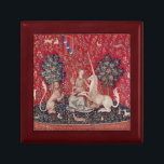 Caja De Regalo Lady and Unicorn Medieval Tapestry Sight<br><div class="desc">The lady and the unicorn tapestries feature a medieval lady in various poses, each depicts one of the five senses, and a sixth scene with words on tent Mon Seul Désir (my only desire). Being some of the most famous medieval artworks in the world, these unicorn items add magic anywhere....</div>