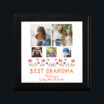 Caja De Regalo Las mejores flores de la abuela 5 Collage de fotos<br><div class="desc">La mejor abuela color rosa dulce flor 5 Collage de fotos Keepsake caja de regalo. Flores dibujadas a mano con hermosos colores primaverales y 5 fotos. Crea tu propia caja de regalo personalizada para una abuela para el Día de la Madre, un cumpleaños o Navidades y agrega tus nombres y...</div>