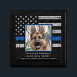 Caja De Regalo Línea Azul delgada - Oficial K9 EOW - Foto de perr<br><div class="desc">Honra a tu mejor compañera y mejor amiga con esta Thin Blue Line de la policía Personalizado foto cuadro Keepsake Box . Personalice la foto de su oficial de K9, su nombre, la fecha de fin de reloj . Cita: Nacido para el amor, entrenado para servir, leal hasta el final....</div>