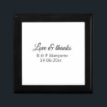 Caja De Regalo Love & thanks add couple name wedding add date yea<br><div class="desc">For lovers like us</div>