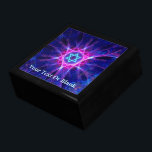 Caja De Regalo Magen Bet<br><div class="desc">Estrella de David (Magen David) azul y púrpura y fractal. Personalizar agregando su propio texto. Un buen regalo para un compromiso o boda.</div>