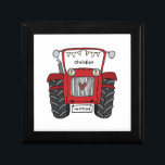 Caja De Regalo Mejor hombre de la boda de un país con un tractor<br><div class="desc">Un regalo de boda de granja de tractores que puede ser personalizado. Si desea cambiar el tamaño o el tipo de letra,  haga clic en el botón de edición para personalizar. El embalaje en el tractor está en una crema sutil y blanco.</div>