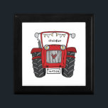 Caja De Regalo Mejor hombre de la boda de un país con un tractor<br><div class="desc">Un regalo de boda de granja de tractores que puede ser personalizado. Si desea cambiar el tamaño o el tipo de letra,  haga clic en el botón de edición para personalizar. El embalaje en el tractor está en una crema sutil y blanco.</div>