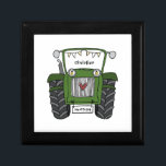 Caja De Regalo Mejor hombre de la boda de un país con un tractor<br><div class="desc">Un regalo de boda de granja de tractores que puede ser personalizado. Si desea cambiar el tamaño o el tipo de letra,  haga clic en el botón de edición para personalizar. El embalaje en el tractor está en una crema sutil y blanco.</div>
