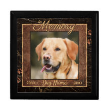 Memoria del perro Marble de oro Urn Rústico