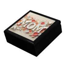 MOM Design Text con flores y mariposas