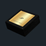 Caja De Regalo Monograma elegante de aspecto dorado Plantilla mod<br><div class="desc">Dorado Estilo Elegante Monograma Plantilla Caja De Joyería Moderna.</div>