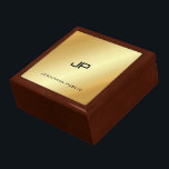 Caja De Regalo Monogramado Plantilla Moderna Faux Gold Elegant<br><div class="desc">Plantilla Monogramada Moderna Faux Gold Elegant Jewelry Box.</div>