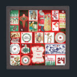 Caja De Regalo Navidades bloquean cuadrados de Ilustracion<br><div class="desc">Vintage Christmas Estos grandes ilustraciones vintage son rojos,  verdes y cristianos! Este ilustracion se basa en un calendario anticuado de Navidades para celebrar la temporada de Navidades.</div>