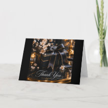 Caja de regalo negra Tarjeta de agradecimiento | G
