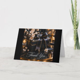 Caja de regalo negra Tarjeta de agradecimiento   G