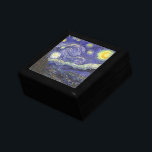 Caja De Regalo Noche Van Gogh Starry, paisaje Bella Artes vintage<br><div class="desc">Starry Night de Vincent van Gogh es una pintura vintage de paisajes paisajísticos de arte fino que presenta una vista de Saint Remy, Francia del asilo de van Gogh. El cielo nocturno está agitado con nubes con una brillante luna creciente y brillantes estrellas sobre el pintoresco pueblo. La noche estrellada...</div>