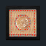 Caja De Regalo ORO grabado en relieve del símbolo del mantra n<br><div class="desc">ORO grabado en relieve del símbolo del mantra n OmMantra de GAYATRI</div>