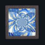 Caja De Regalo Orquídea Watercolor, Nubes Mandala<br><div class="desc">pintura romántica surrealista mandala blanca de color de agua de H Cooper</div>