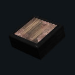Caja De Regalo Patrón de efecto de encaje de madera de oro Rosa ú<br><div class="desc">Este diseño de alta calidad,  creado digitalmente,  presenta un hermoso marco de imitación de oro rosa contra un patrón de imitación de madera. Personalizar fácilmente sus iniciales de monograma y fecha de elección. El regalo perfecto y mantener la idea para todas las ocasiones y vacaciones especiales,  incluyendo Navidades.</div>