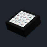 Caja De Regalo Patrón de flores primaverales coloridas<br><div class="desc">Acuarelas de flores primaverales coloridas en un patrón sin fisuras sobre un fondo transparente.</div>