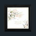 Caja De Regalo Pearl Rubor Floral Elegance Boda ID989<br><div class="desc">La caja de regalo de la fiesta de boda que se muestra aquí proporciona una plantilla para añadir fácilmente el nombre, el nombre y la fecha del boda de su boda. Esta suite de diseño cuenta con flores de perlas suaves y acuarelas de color azul acentuadas con detalles dorados brillantes...</div>