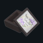Caja De Regalo Personalización - Floral de Purpurina blanco y lav<br><div class="desc">Personalice la caja de regalo con flores de color de agua de lavanda violeta en un fondo blanco purpurinoso listo para su personalización. ✔ NOTA: ¡SÓLO CAMBIA LAS ÁREAS DE PLANTILLA NECESARIAS! 😀 Si es necesario, puede eliminar el texto y empezar a agregar de nuevo el texto y la fuente...</div>