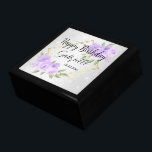 Caja De Regalo Personalización - Floral de Purpurina blanco y lav<br><div class="desc">Personalice la caja de regalo con flores de color de agua de lavanda violeta en un fondo blanco purpurinoso listo para su personalización. Este diseño se puede usar para otras ocasiones como el Día de la Madre, una graduación, el Día de la Abuela, el Boda, el Aniversario, etc... simplemente cambiando...</div>