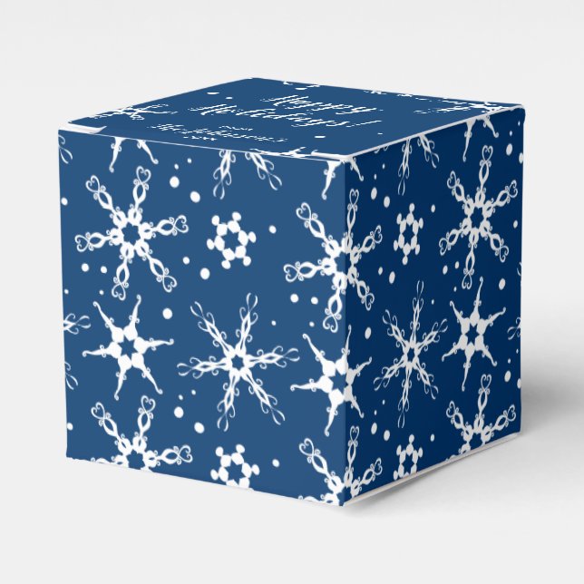 Caja de regalo personalizada de copo de nieve mode (Costado Anverso)