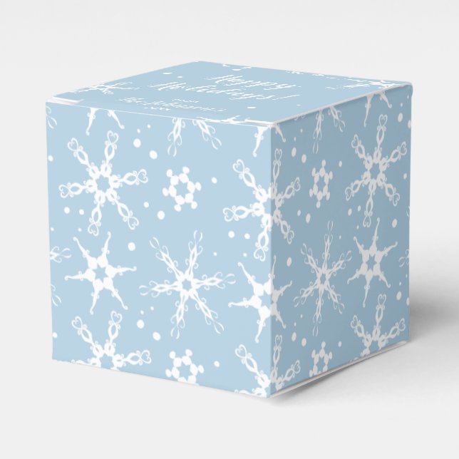 Caja de regalo personalizada de copo de nieve mode (Costado Anverso)