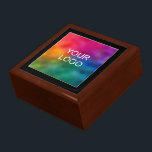 Caja De Regalo Personalizado Añadir imagen de logotipo de empresa<br><div class="desc">Personalizado Añadir el logotipo de la compañía de negocios Plantilla de texto de la imagen de la marca de moda Golden Oak Jewelry Keepsake Box.</div>