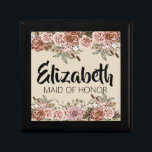 Caja De Regalo Personalizado  Bridal Shower G<br><div class="desc">¿Buscando el regalo perfecto para tu criada de honor? Echa un vistazo a la caja de boda personalizada de boho cottagecore encantado, fiesta nupcial personalizada joyas keepsake box! Este regalo único y personalizado es perfecto para la dama de honor de cualquier futura novia. No sólo es una gran manera de...</div>