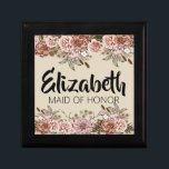 Caja De Regalo Personalizado  Bridal Shower G<br><div class="desc">¿Buscando el regalo perfecto para tu criada de honor? Echa un vistazo a la caja de boda personalizada de boho cottagecore encantado, fiesta nupcial personalizada joyas keepsake box! Este regalo único y personalizado es perfecto para la dama de honor de cualquier futura novia. No sólo es una gran manera de...</div>