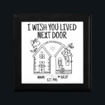 Caja De Regalo Personalizado Hija Regalo Que Desearía Que Vieras<br><div class="desc">¿Buscando el regalo perfecto para el cumpleaños de su hija? No busque más que nuestra personalizada I Wish You Live Next Doing keepsake caja de madera! Este regalo único y especial seguramente la hará sentir amada y apreciada. Además, con una inscripción personalizada, será un recuerdo preciado que nunca olvidará. Dale...</div>