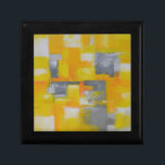 Caja De Regalo pintura de arte abstracto gris amarillo<br><div class="desc">pintura de arte abstracto gris amarillo</div>