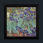 Caja De Regalo Pintura impresionista de Van Gogh Irises<br><div class="desc">Vincent Van Gogh Irises en Saint Remy - Irises de Vincent Van Gogh es un maravilloso cuadro impresionista de uno de los principales artistas impresionistas de todos los tiempos. El jardín del iris está lleno de color y emoción, a medida que los iris morados salen de sus tallos y hojas...</div>