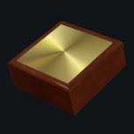Caja De Regalo Plantilla de aspecto metálico en blanco de Faux Go<br><div class="desc">Plantilla de aspecto metálico Faux Gold Blank Elegante caja clásica de roble dorado Keepsake.</div>