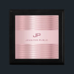Caja De Regalo Plantilla de oro Rosa de moda Monogramada moderna<br><div class="desc">Plantilla de oro Rosa de moda Monogramado Moderno Profesional Joyería de Madera Keepsake Caja de regalo.</div>