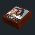 Caja De Regalo Regalo de Aniversario de la foto de su Boda o comp<br><div class="desc">Boda Negro Lacquer Keepsake Personalizado Diseñador Caja de joyas personalizada o caja de memoria Elegante Boda único Navidades de aniversario regalos o regalos de Día de San Valentín</div>