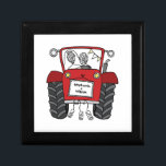 Caja De Regalo Regalo personalizado de boda de país del Tractor R<br><div class="desc">Un regalo de boda de granja de tractores que puede ser personalizado con los nombres de la pareja. Si desea cambiar el tamaño o el tipo de letra de los nombres, haga clic en el botón de edición para ver más personalizares. El embalaje en el tractor está en una crema...</div>