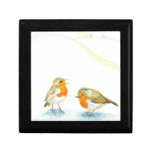 Robins rojos en invierno