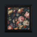 Caja De Regalo Romántica y elegante pintura de aceite de flores b<br><div class="desc">Romántico Oscuro Elegante Baroque Flores Aceite Pintar caja de regalo para joyería o pequeños regalos.</div>