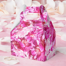 Caja de regalo rosada de la flor de los Peonies