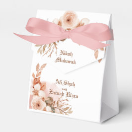 Caja de regalo Rose Gold Floral Nikah Mubarak