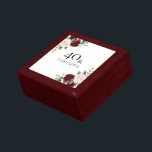 Caja De Regalo Rubor Pink Burgundy Red Womans 40º cumpleaños<br><div class="desc">Rubor Pink Burgundy Red Womans 40th Birthday box</div>