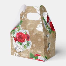 Caja de Regalo Rústico Rosa con Corazón