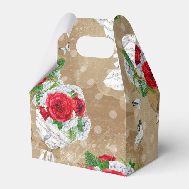 Caja de Regalo Rústico Rosa con Corazón (Front Side)