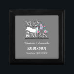 Caja De Regalo Sra. y Sra. Boda Lesbiana Personalizada Regalo<br><div class="desc">Un regalo especial de boda en un día especial para la feliz pareja de lesbianas; este lindo diseño, "MRS y MRS." con un lindo par de aves amorosas y una casa de pájaros en rosa y azul. No te olvides de personalizarlo con la fecha del boda y sus nombres y...</div>